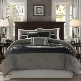Madison Park Porter Black/ Grey Comforter Set