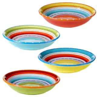 Certified International Mariachi 9.25-inch Soup/Pasta Bowls (Set of 4) Assorted Designs