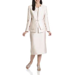 Giovanna Collection Women's Layered 3-Piece Skirt Suit