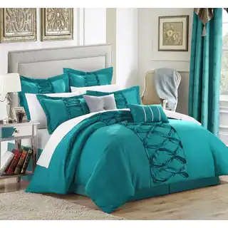 Chic Home Nancy Turquoise 12-Piece Bed in a Bag with Sheet Set
