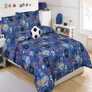 Go Team 5-piece Comforter Set with Decorative Soccer Ball Pillow