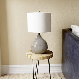 Ceramic Accent Table Lamp in Grey