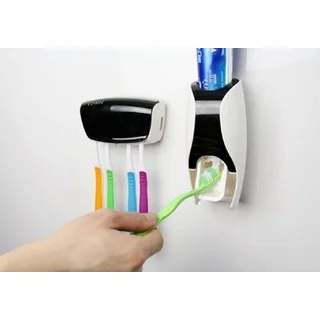 Automatic Toothpaste Squeezer + 5-Toothbrush Holder
