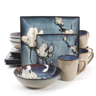 Bloomsbury Blue Flower Dinnerware Set (16 Piece)