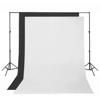 Square Perfect 10 x 20 Feet Black or White Muslin Photography Backdrop