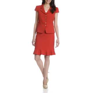 Tahari Arthur S. Levine Women's Red 2-piece Skirt Suit