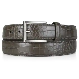 Vance Co. Men's Genuine Leather Croc Print Belt