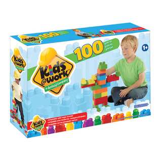 Kids @ Work Multi-colored Plastic 100-piece Boxed Block Set