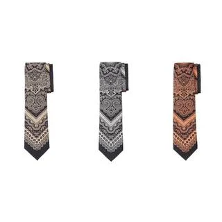 Men's Black Silk Bandana-style Tie