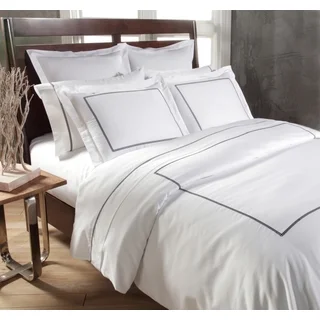 Links 3-piece Embroidered 300 Thread Count Egyptian Cotton Sateen Duvet Set