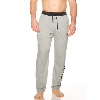Slacker Men's Black and Grey Cotton and Polyester 5-pocket Lounge Pants