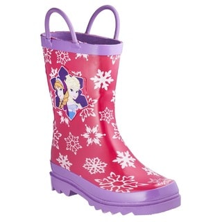 Disney Frozen Anna and Elsa Pink Toddler Rain Boots