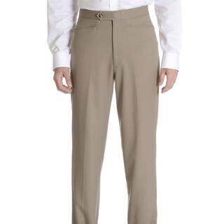 Sansabelt Men's 'Bing' 100-percent Natural Stretch Polyester Mini Check Top Pocket Classic-cut Dress Pant