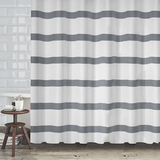 Hotel Quality Waffle Weave Stripe Fabric Shower Curtain (70"x72") - Assorted Colors