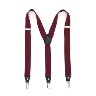 Ferrecci Unisex Solid Color Adjustable Clip-on Suspenders
