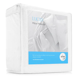 LUCID Premium Hypoallergenic 100-percent Waterproof Pillow Protector (Set of 2)