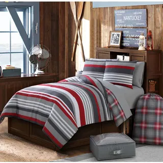 VCNY Finn Plaid 11-piece Bed in a Bag Comforter Set