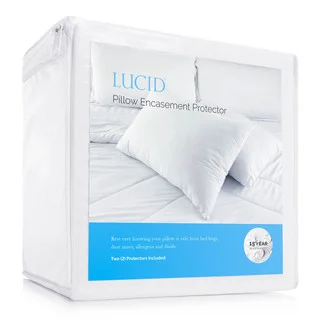 LUCID 100-percent Waterproof Pillow Encasement Protector (Set of 2)