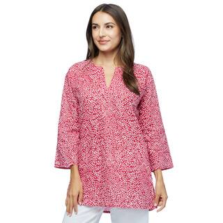 Pretty in Red Cotton tunic (Made in India)