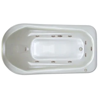 Signature Bath White Acrylic Drop-in Whirlpool Bathtub