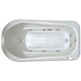 Signature Bath LPI279-C White Acrylic 72-inch x 36-inch x 18-inch Drop-in Whirlpool/Air Combo Tub