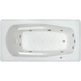 Signature Bath White Acrylic Drop-in Whirlpool Combo Tub