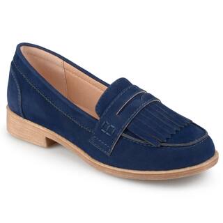 Journee Collection Women's 'Larue' Faux Suede Fringed Loafers