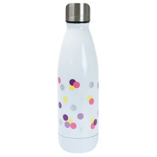 Boston Warehouse Dots Stainless-steel Double-wall 17-ounce Bottle