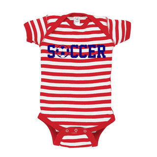 Rocket Bug Patriotic Soccer Baby Bodysuit