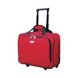 Travelers Club 17in Single Section Rolling Briefcase Red