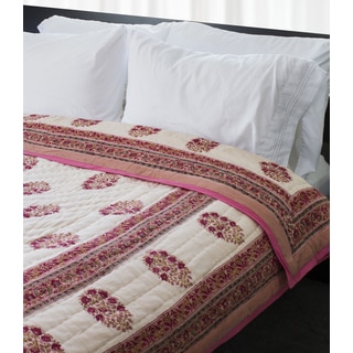 Indian Palace Quilt - Red Floral (India)