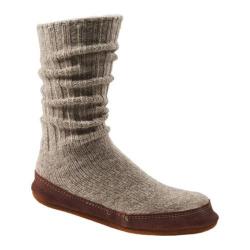 Acorn Slipper Sock Red Stripe Ragg Wool
