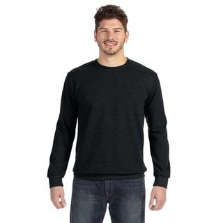 Adult Crew-Neck Men's French Terry Black Sweater