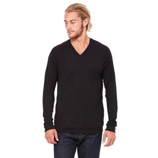Unisex Black V-Neck Lightweight Sweater