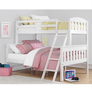 Dorel Living Airlie White Twin over Full Bunk Bed