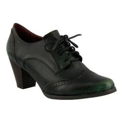 Women's L&#x27;Artiste by Spring Step Ennia Lace Up Oxford Green Leather