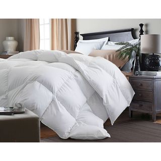 Hotel Grand 400 Thread Count Egyptian Cotton Oversized White Goose Down Comforter