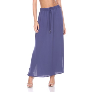 Stanzino Women's Elastic Waist Maxi Skirt