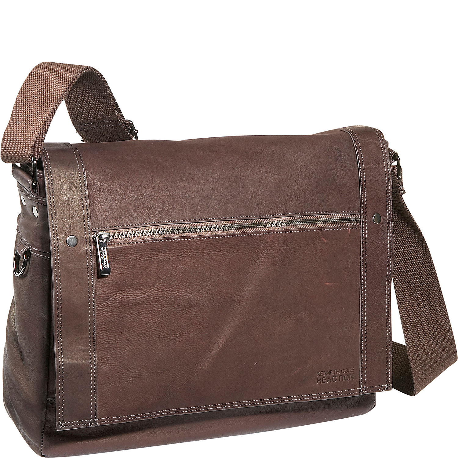 Kenneth Cole Reaction Colombian Leather Flapover Messenger Bag