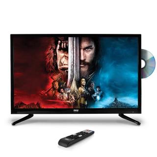 Pyle PTVDLED32 32-inch HD Black Flat-screen LED TV with Built-in CD/DVD Player Multimedia Disc Player