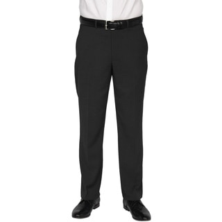 Kenneth Cole New York Men's Technicole Black Polyester-blend Trousers