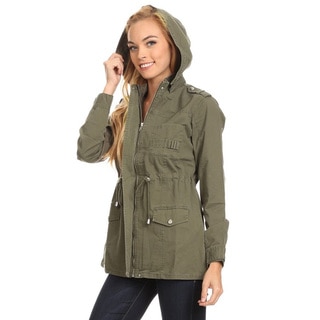 Women's Cotton Jacket with Detachable Hoodie