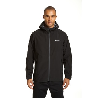 Champion Men's Black/Blue Polyester Stretch Waterproof Breathable All-weather Jacket