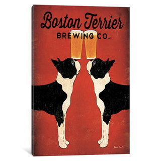 iCanvas Boston Terrier Brewing Co. by Ryan Fowler Canvas Print