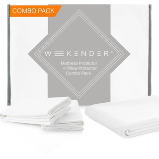 Weekender Waterproof Jersey Mattress Protector Plus Pillow Protectors Combo Pack