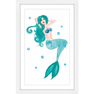 Marmont Hill - 'Mermaid Blue' by Molly Rosner Framed Painting Print