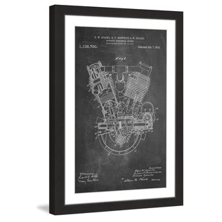 Marmont Hill - 'Engine 1914 Chalk' by Steve King Framed Painting Print