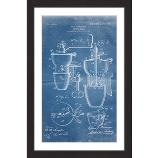 Marmont Hill - 'Coffee Mill 1905 Blueprint' by Steve King Framed Painting Print