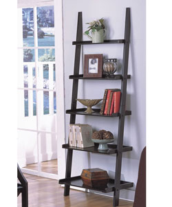 Five-tier Antique Black Ladder Shelf
