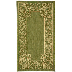 Safavieh Indoor/ Outdoor Abaco Olive/ Natural Rug (2' x 3'7)